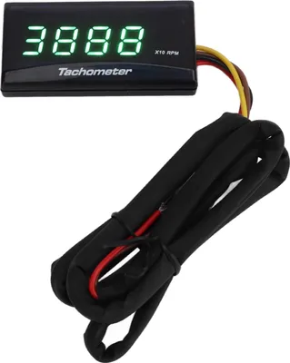 Obrázek produktu pro Motocyklový tachometr DC 12V Ultra tenký LCD vodotěsný podsvícení pro modifikaci zelený