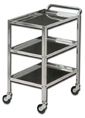 Servierwagen mit 3 Ablagen, 70x50x82 cm, verstellbar