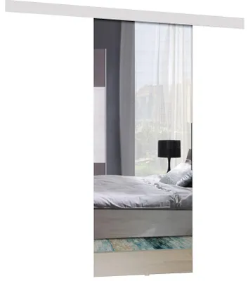 Produktbild von KIER FURNITURE Spiegel-Schiebetüren Komplettset MIRROR Sliding Door, Raumteiler Schiebetür 66x205x1,6 cm