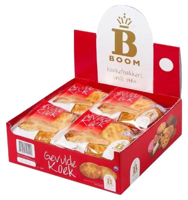 Produktbild von Boom Roomboter Gevulde Koek, 16 Stück à 100 g – Traditioneller Butterkuchen Snack