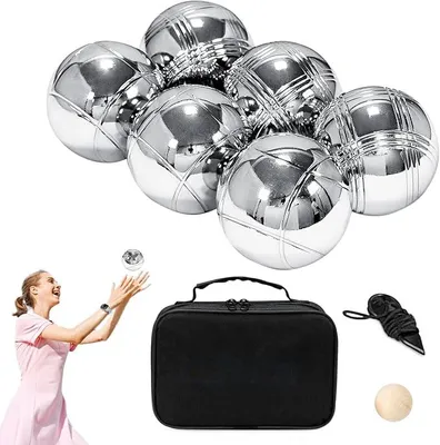 Imagen del producto de Conjunto de bolas de boliche, bolsa de transporte, multiusos, diversión familiar, actividades al aire libre