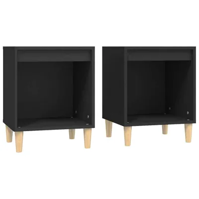 Produktbild von Nachttische 2 Stk. Schwarz 40x35x50 cm