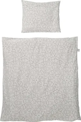 Produktbild von roba Wiegenbettwa?sche aus 100% Baumwoll-Jersey 'Miffy', 80x80cm, für Babybett und Stubenwagen