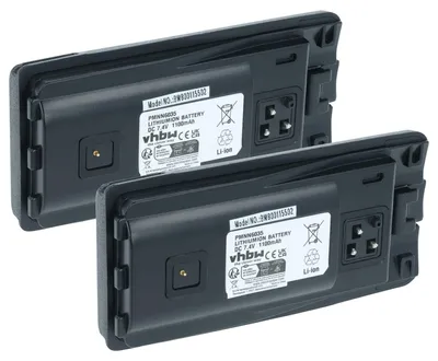 Produktbild von vhbw 2x Akku kompatibel mit Motorola RDU4163D, RDV2020, RDV2080, RDV5100, XTNi, XTNiD Funkgerät, Walkie Talkie (1100 mAh, 7,4 V, Li-Ion) + Gürtelclip