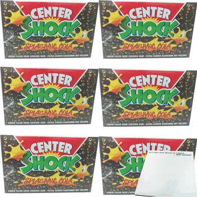 Produktbild von Center Shock Kaugummis Cola extra sauer 600 Stück (6x400g Packung) + usy Block