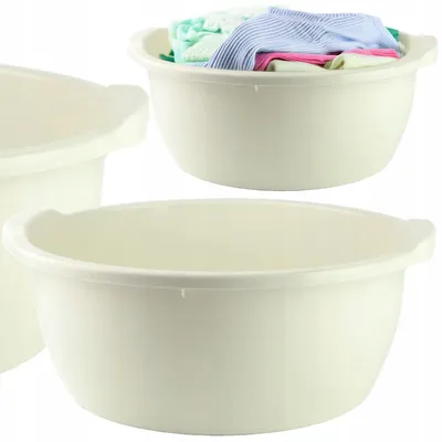 Produktbild von Viking Universalschüssel Waschschüssel Kunststoff Rund 12L Beige mit Griffen