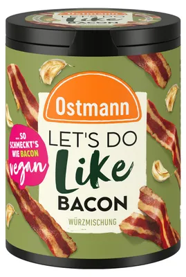 Zdjęcie produktu dla Ostmann Lets Do Like Bacon mieszanka przypraw dla bezmięsnych przyjemności 80g