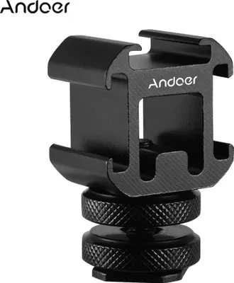 Zdjęcie produktu dla Andoer 3 – adapter do mocowania na gorąco, adapter do montażu na aparacie DSLR, przeznaczony do lamp LED, mikrofonów i monitorów