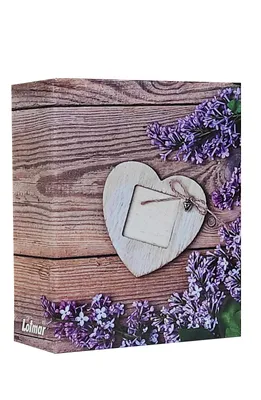 Zdjęcie produktu dla ALBUM VMC na 304 zdjęcia 10x15 cm. kieszeniowy bez opisu FLOWER HEART fioletowy