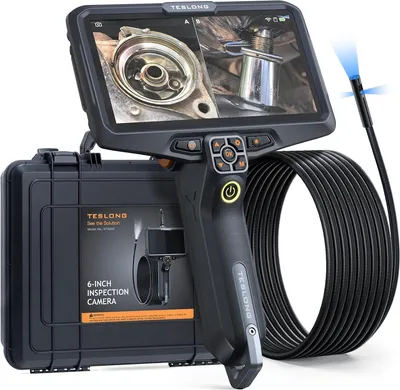 Produktbild von Teslong NTS600 Endoskop mit 6" LCD-Display, 7,9-mm-Sonde, Dreifachkamera, 5 m Kabel