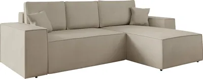 Produktbild von MIRJAN24 Ecksofa Malaga L mit Schlaffunktion und Bettkasten, Eckcouch, Stilvoll Polsterecke vom Hersteller (Farbe: Manila 02, Seite: Rechts)