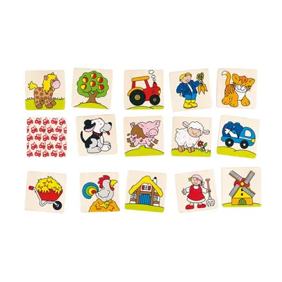 Immagine prodotto di goki 56890 Gioco memo della fattoria, colorato (1 pezzo)