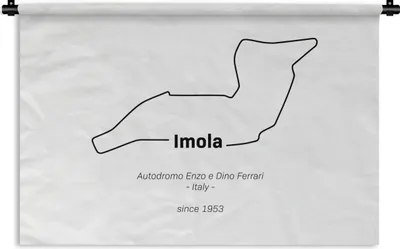 Produktbild von MuchoWow® Wandteppich Wandbehang Imola - Formel 1 - Rennstrecke 150x100 cm Tapisserie Dekoration Wandtuch - Waschbar - Tapisserien - Wand-Decke