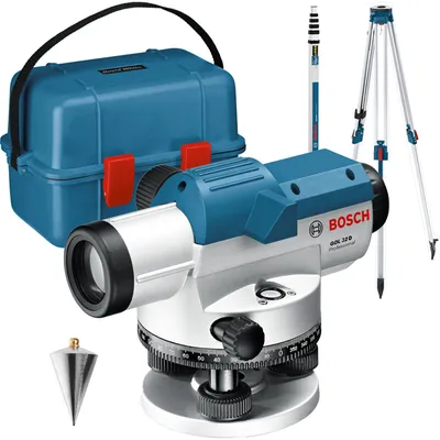 Produktbild von Optisches Nivelliergerät GOL 32 G, mit Baustativ BT160, Messstab GR 500