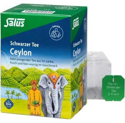 Immagine prodotto di Salus Tè nero Ceylon biologico, 15 pz. Sacchetto filtro