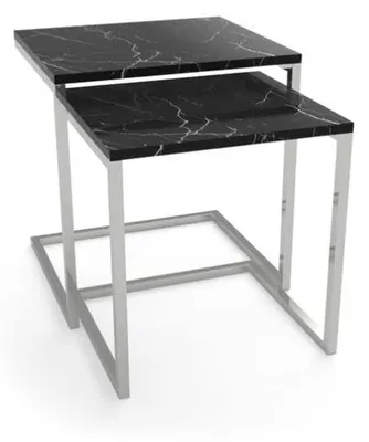 Produktbild von Beistelltisch Wohnzimmer Möbel Material schwarz Edelstahl Design Tisch
