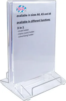 Produktbild von 1x Tischaufsteller "3in1" aus Acrylglas A5