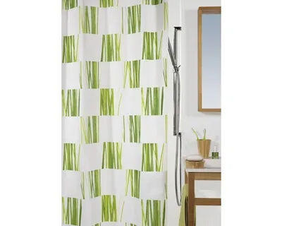 Produktbild von Spirella 7610583132451, Muster, Ring, Polyester, Grün, Weiß, 30 °C, 1800 mm
