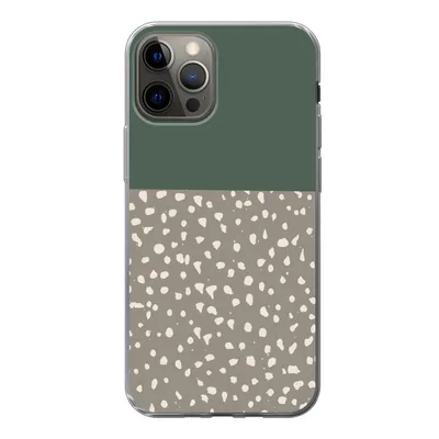 Produktbild von MuchoWow® Handyhülle Schutzhülle Hülle für iPhone 12 Pro Polka dot - Grün - Muster Silikon Softcase Handy Hülle - Abdeckung