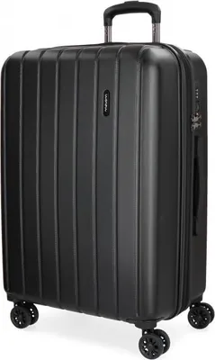Produktbild von MOVOM Wood Black, Shell Reisekoffer, 65x45x28cm, 68L, 5319261 (mittelgroß)