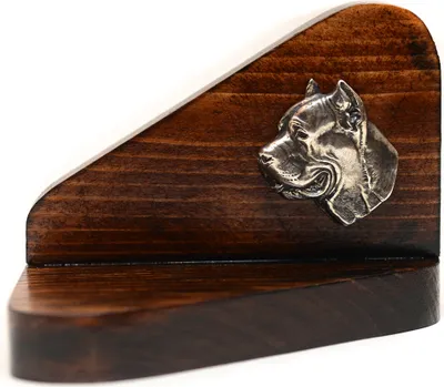 Image de Cane Corso - bougeoir en bois avec chien, socle pour bougie chauffe-plat, lieu de commémoration du chien de la marque Art-Dog