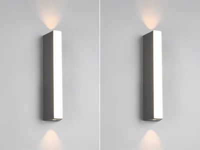Produktbild von 2er Set LED Außenwandleuchten Fassadenbeleuchtung Außenlampen Hauswand, H 30cm