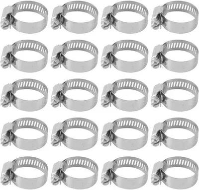 Immagine prodotto di Fascette regolabili per tubi flessibili dell'acqua - Set da 20 pezzi - 18-32 mm
