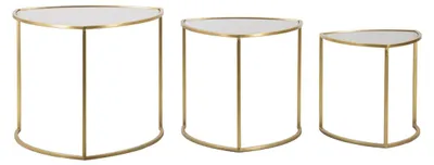 Produktbild von Wand-Flaschenregal Alid aus goldfarbenem Eisen — 53x13x72 cm