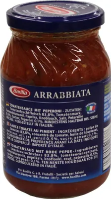 Image de Barilla Pasta Sauce Arrabbiata Tomates italiennes et piment 400g