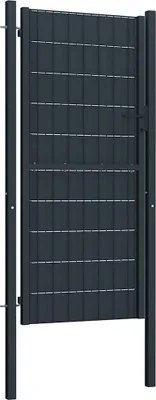 Obrázok produktu pre vidaXL Záhradná brána z PVC a ocele 100 x 124 cm antracitová