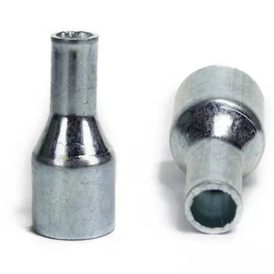 Produktbild von 2er Set Stahl Endstücke für Fiberglasstangen mit Ø 6 mm Endtips Endkappe Zelt-Öse Campfrei