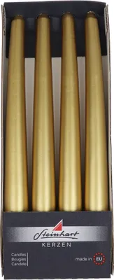 Produktbild von Spitzkerzen "Edelglanz"Gold 240/24 mm, 4 Stück Steinhart Kerzen in RAL-Kerzen Güte Qualität