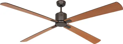 Produktbild von Energiespar Deckenventilator mit Fernbedienung Eco Neo III 180 cm Bronze Flügel Schwarz / Teak