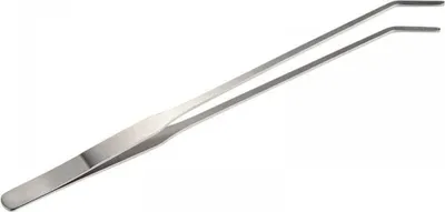 Produktbild von Pinzette, gebogen, 28 cm lang, Edelstahl, Pinzette für Aquarienteich
