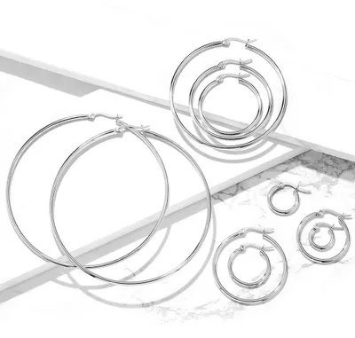 Produktbild von Creolen Ohrringe aus Edelstahl 10 mm