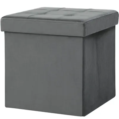 Produktbild von Klappbarer Sitzhocker mit Stauraum, Schuhbank Aufbewahrungsbox, Schaumstoff