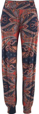 Produktbild von LASCANA Strandhose aus locker-leichtem Material mit Ethnodruck marine-rot Größe 36
