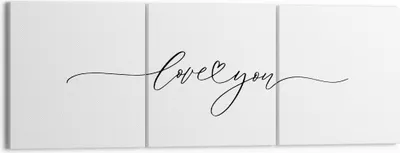 Produktbild von Bild auf Leinwand - Leinwandbild - 3 Teile - Ich liebe dich handschriftlich - 150x50cm - Wand Bild - Wanddeko - Wandbilder - Leinwanddruck - Bilder - Wanddekoration - Leinwand bilder - CA150x50-4644