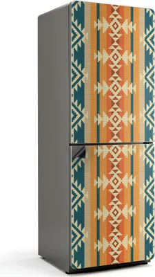 Zdjęcie produktu dla Etniczny wzór w paski - Magnetyczna osłona lodówki - Folia dekoracyjna magnetyczna do kuchni - Dekoracja magnesem na lodówkę - Samoprzylepna tablica magnetyczna - Folia magnetyczna na drzwi lodówki - 70x190 cm