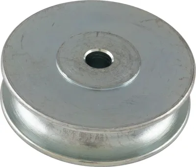 Produktbild von Seilrolle ø 50 mm breites Modell mit Gleitlager (Flaschenzug) für Seil ø 10 mm