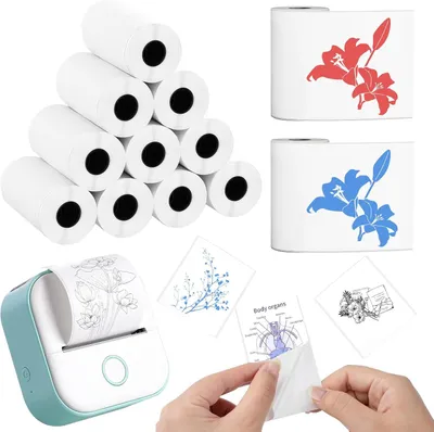 Obrázok produktu pre Termo papier 12 rolí, 53 x 28 mm, samolepiaci, pre tlač fotografií