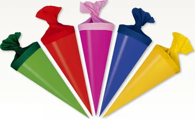 Produktbild von Nestler Minitüten Kreppverschl. 12 cm rund 5 Farben matt