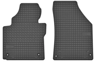 Produktbild von Gummi-Fußmatten vorne für Volkswagen Touran I 2003-2010 (Minivan) – 2-tlg, Schwarz, passgenau