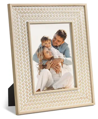 Immagine prodotto di Cornice per foto 13x18 cm - Motivo bohémien - Decorazione da parete/da tavolo - Idea regalo per matrimonio - Materiale in polistirene riciclabile - Vetro vero - Cornice da parete
