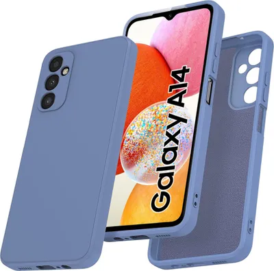 Produktbild von Galaxy A14 Hülle, Slim Liquid Silikon Gel Gummi Stoßfest Schutzhülle für Samsung Galaxy A14 5G /A14 4G Grau