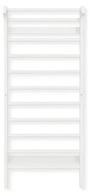 Produktbild von Buxibo Kletterwand aus Holz – Wand–Klettergerüst für Innen – Spiel–Turngerät für Kinder – 190x68x8 cm – Weiß
