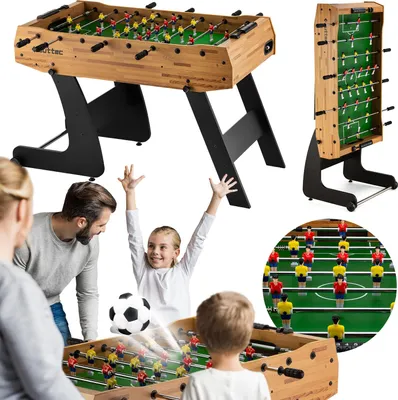 Produktbild von Outtec® Kickertisch, Klappbar Tischkicker, Tischfußball für Kinder und Erwachsene - 121 x 60 x 80 cm - inkl. 2 Bälle - Fußballtisch mit 22 Spieler, Torzähler
