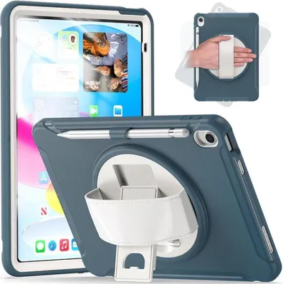 Produktbild von Tasche für iPad Air 3/Pro 10.5" mit Ständer und Stylushalter Blau