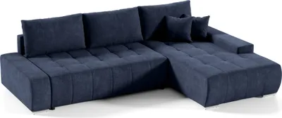 Produktbild von Intenso Ecksofa mit Schlaffunktion Velutti L, Dunkelblau, Rechts