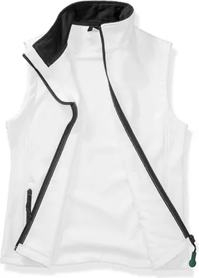 Produktbild von Result Core R232F | Damen Printable Soft Shell Bodywarmer - Farbe: White/Black - Größe: XXL